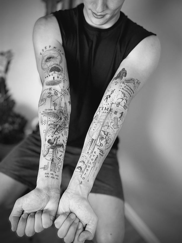 Two forearms: ego and time